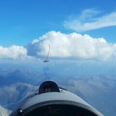 Flugwegposition um 14:43:57: Aufgenommen in der Nähe von 39032 Sand in Taufers, Südtirol, Italien in 3361 Meter